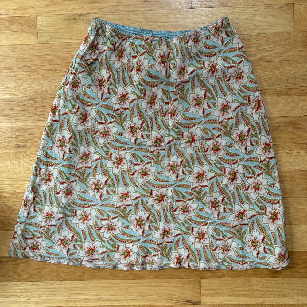 Vintage GAP Size 1 XS/S Silk Floral Skirt